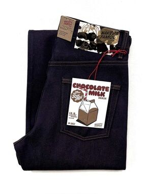 Naked & Famous Denim Chocolate Milk Selvedge Denim Strong Guy Jeans